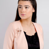 Spider on Web Brooch in Silver and Amber