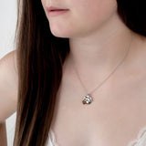 Squirrel Necklace in Silver and Cognac Amber