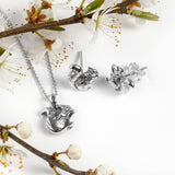 Miniature Squirrel Stud Earrings in Silver