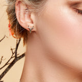 Stag Head Stud Earrings in Silver