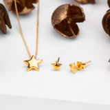 Star Necklace in Silver with 24ct Gold