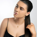 Starfish Necklace in Silver with 24ct Gold