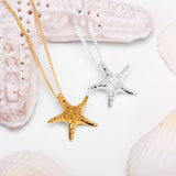 Starfish Necklace in Silver with 24ct Gold