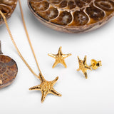 Starfish Necklace in Silver with 24ct Gold