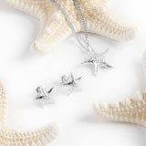 Starfish Stud Earrings in Silver