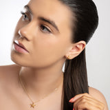 Starfish Stud Earrings in Silver with 24ct Gold
