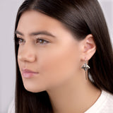 Stingray Hook Earrings in Silver