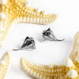 Stingray Stud Earrings in Silver
