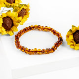 Stretch Bead Bracelet in Amber