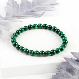 Stretch Bead Bracelet in Malachite