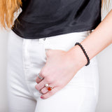 Stretch Bead Bracelet in Onyx