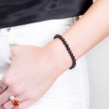 Stretch Bead Bracelet in Onyx