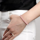 Stretch Bead Bracelet in Rose Quartz