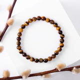 Stretch Bead Bracelet in Tiger's Eye