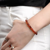 Stretch Bead Bracelet in Amber