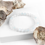 Stretch Bead Bracelet in Moonstone