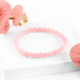 Stretch Bead Bracelet in Rose Quartz