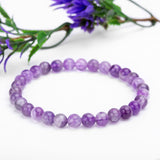 Stretch Bead Bracelet in Amethyst