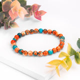 Stretch Bead Bracelet in Copper Turquoise