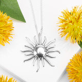 Sun Goddess Necklace in Silver