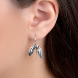 Sycamore Seed Earrings in Silver