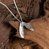 Sycamore Seeds Necklace in Silver