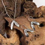 Sycamore Seed Earrings in Silver