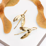 Sycamore Seed Earrings in Silver with 24ct Gold