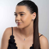 Classic Teardrop Necklace in Silver and Tanzanite