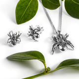 Tarantula Spider Stud Earrings in Silver