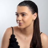 Classic Teardrop Necklace in Silver and Citrine