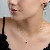 Classic Teardrop Necklace in Silver and Amber