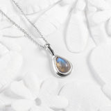 Classic Teardrop Necklace in Silver and Labradorite