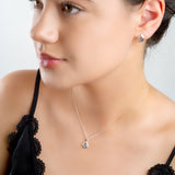 Classic Teardrop Necklace in Silver and Labradorite