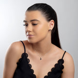 Classic Teardrop Necklace in Silver and Black Onyx