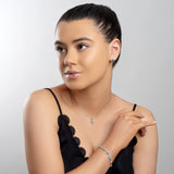 Classic Teardrop Link Bracelet in Silver and Owyhee Blue Opal