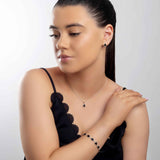 Classic Teardrop Necklace in Silver and Black Onyx