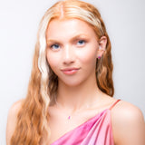 Classic Teardrop Necklace in Silver and Ruby