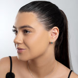 Classic Teardrop Stud Earrings in Silver and Oyster Copper Turquoise