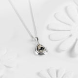 Classic Teardrop Necklace in Silver and Dalmatian Jasper