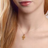 Tree of Life Necklace in Silver with 24ct Gold