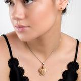 Hand Carved Buffalo Bone Sea Turtle Necklace - Natural Designer Gemstone