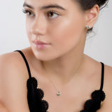 Cute Bird Necklace in Silver and Coral